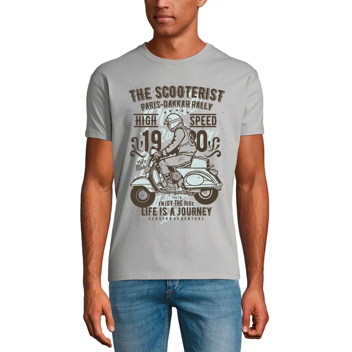 Men's Graphic T-Shirt The Scooterist Rally - Adventure Journey Ride Eco-Friendly Limited Edition Short Sleeve Tee-Shirt Vintage Birthday Gift Novelty