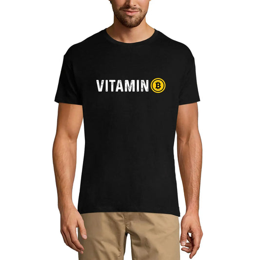 Men's Graphic T-Shirt Vitamin Bitcoin - Btc Hodl Shirt - Crypto Idea Eco-Friendly Limited Edition Short Sleeve Tee-Shirt Vintage Birthday Gift Novelty