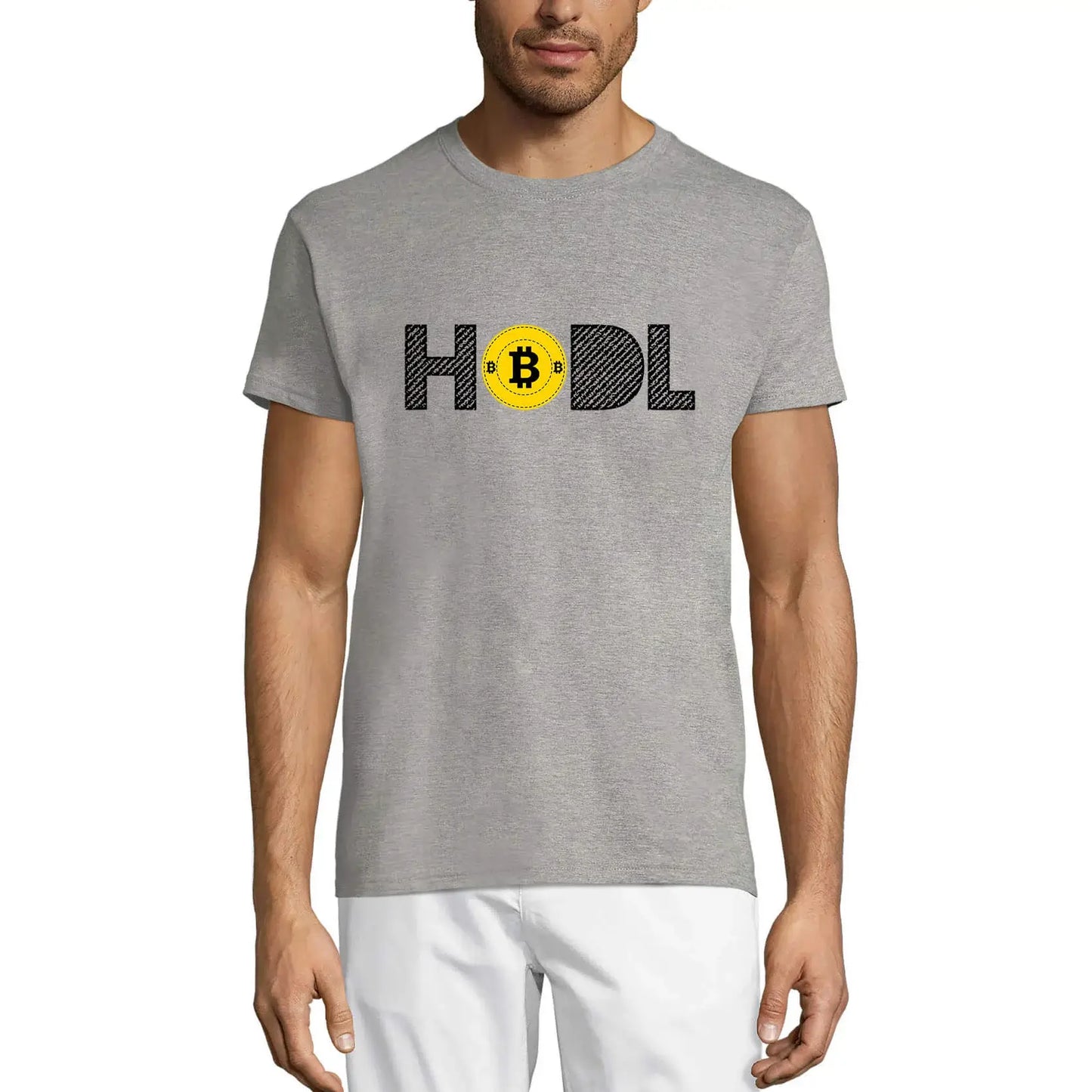 Men's Graphic T-Shirt Bitcoin Blockchain Currency - Hodl For Traders Eco-Friendly Limited Edition Short Sleeve Tee-Shirt Vintage Birthday Gift Novelty