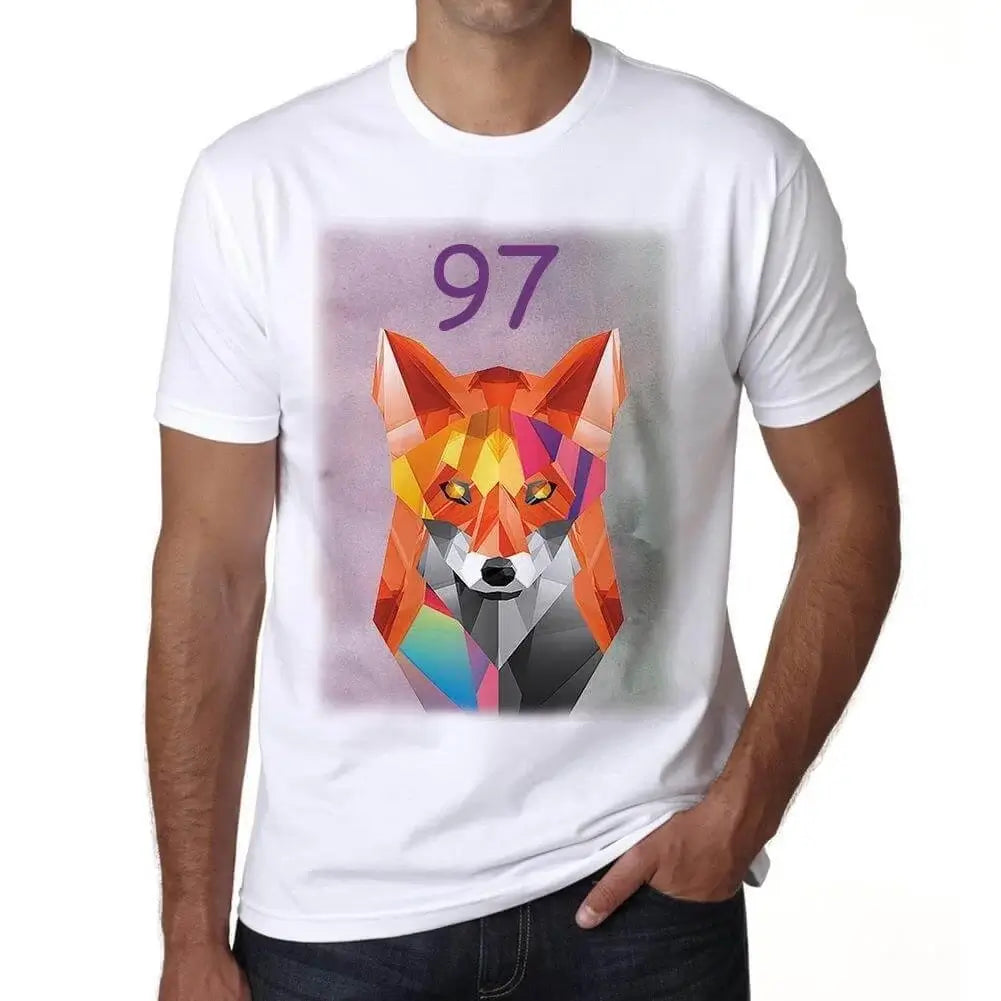 Men's Graphic T-Shirt Geometric Fox 97 97th Birthday Anniversary 97 Year Old Gift 1927 Vintage Eco-Friendly Short Sleeve Novelty Tee