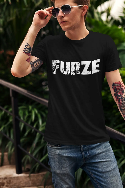 furze Men's Short Sleeve Round Neck T-shirt , 5 letters Black , word 00006