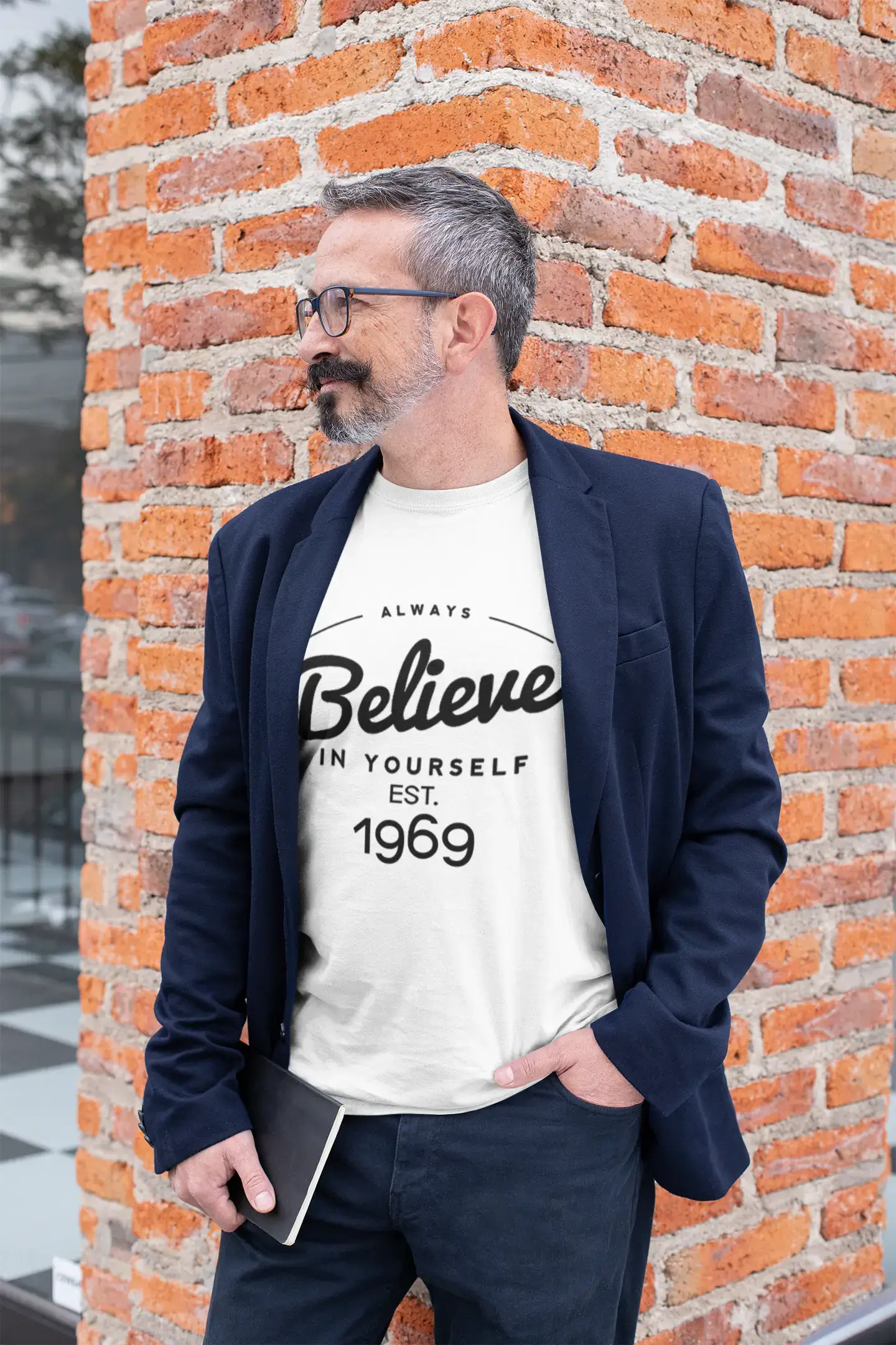 1969, Always Believe, white, Men's Short Sleeve Round Neck T-shirt 00327
