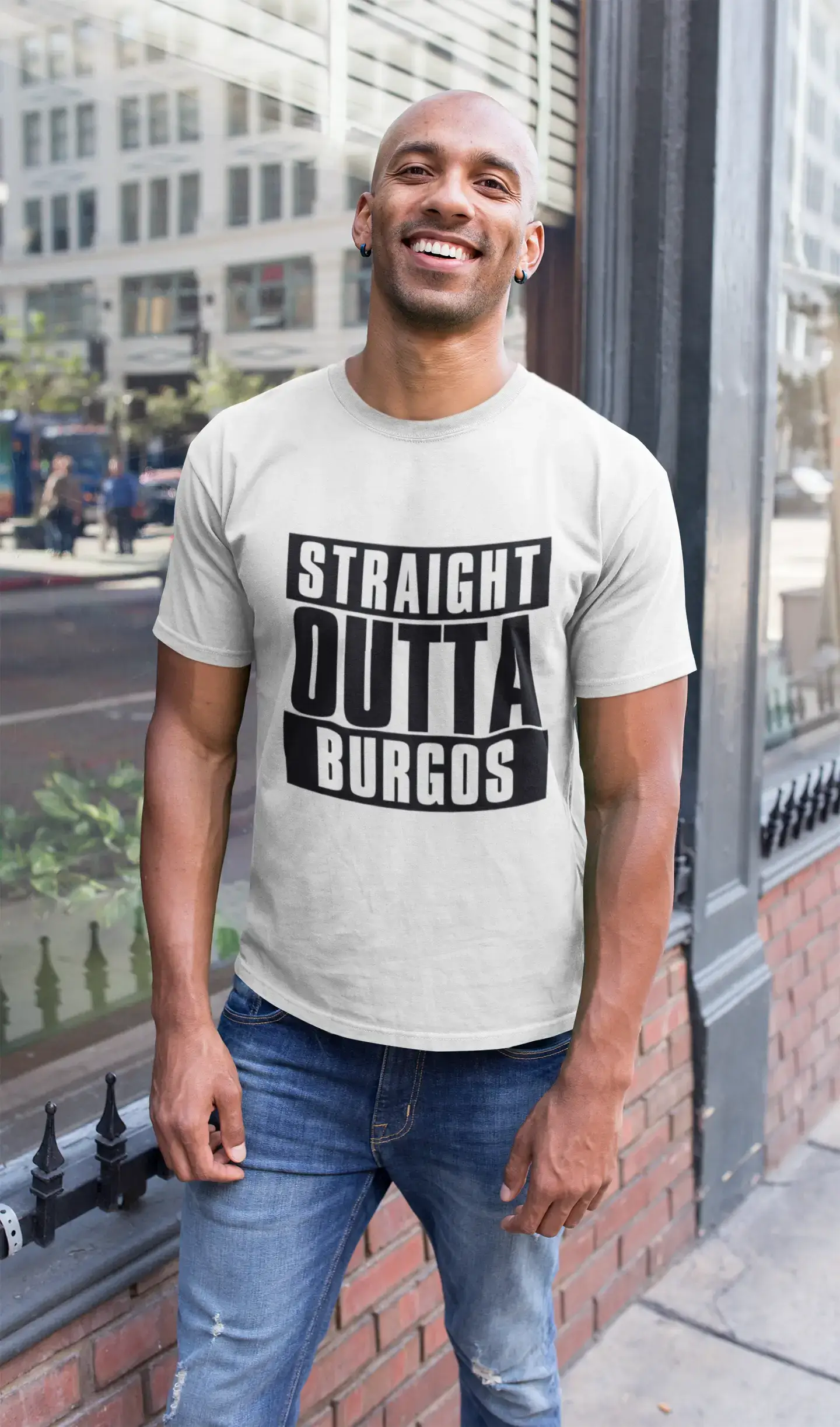 Straight Outta Burgos, Men's Short Sleeve Round Neck T-shirt 00027