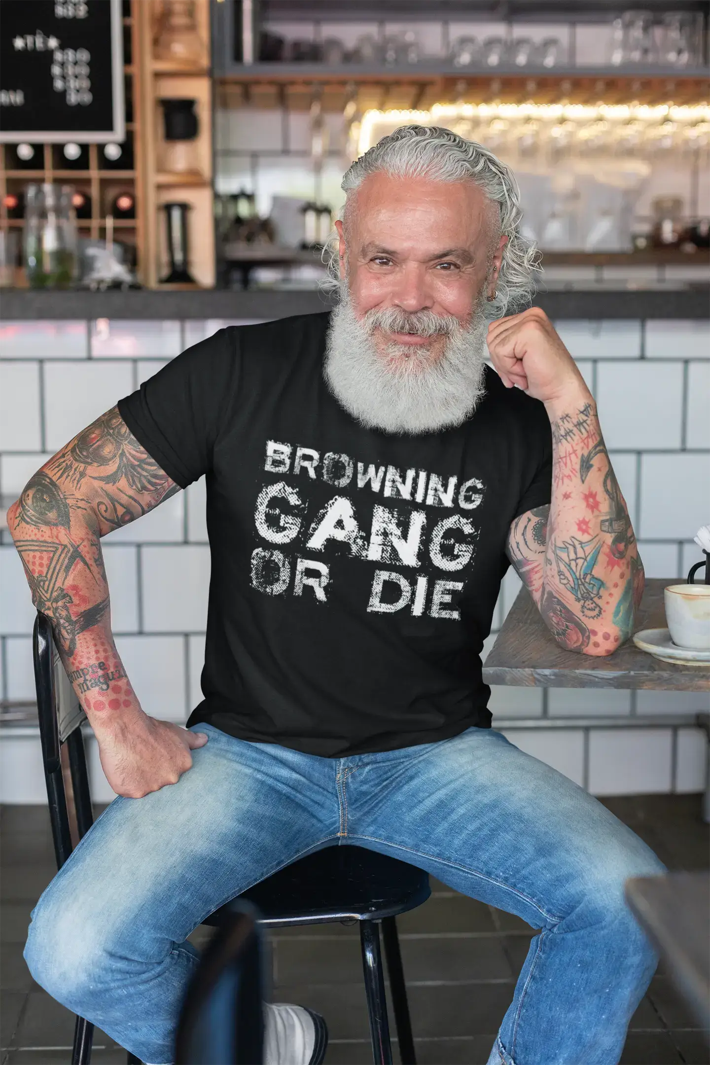 BROWNING Family Gang Tshirt, Men's Tshirt, Black Tshirt, Gift T-shirt 00033