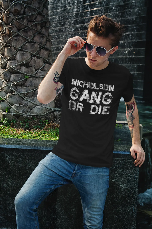 NICHOLSON Family Gang Tshirt, Men's Tshirt, Black Tshirt, Gift T-shirt 00033