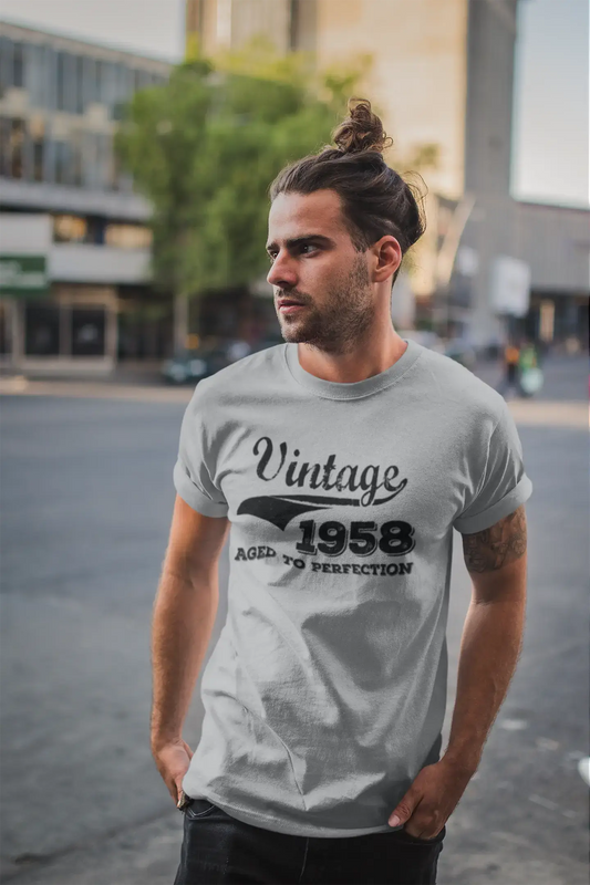 Homme Tee Vintage T Shirt Vintage Aged to Perfection 1958