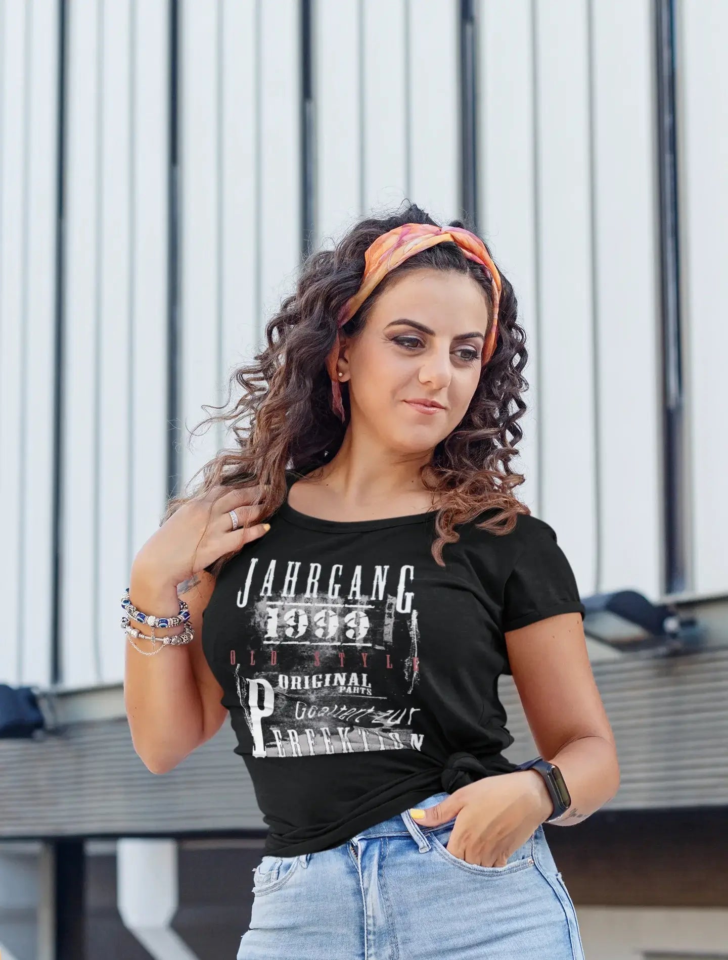 Jahrgang Birthday 1999 , Black, Women's Short Sleeve Round Neck T-shirt, gift t-shirt 00353