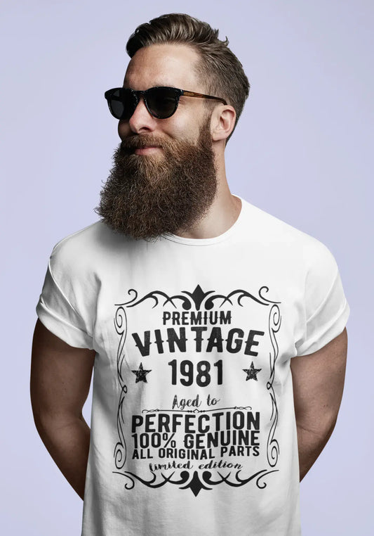 Premium Vintage Year 1981 Vintage Tshirt t Shirt Anniversaire Cadeau t Shirt