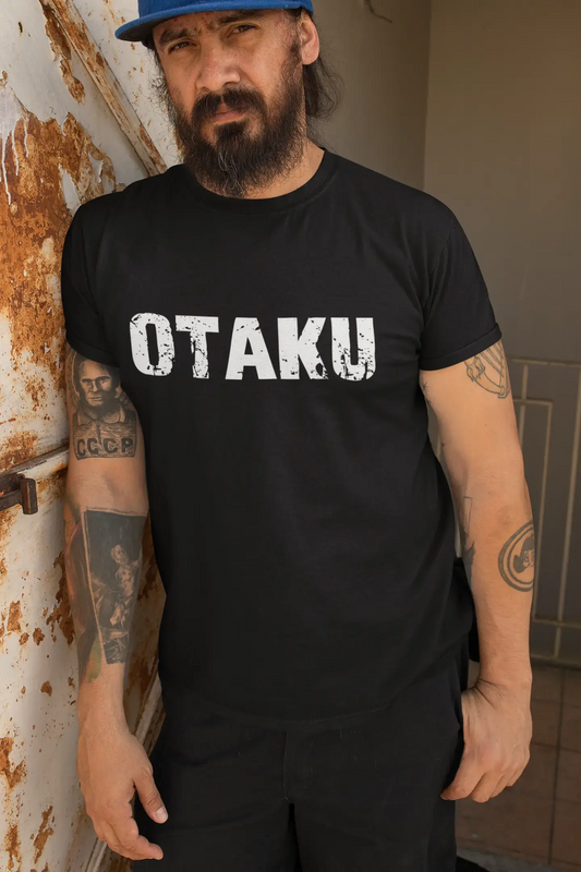 Otaku Men's Retro T shirt Black Birthday Gift
