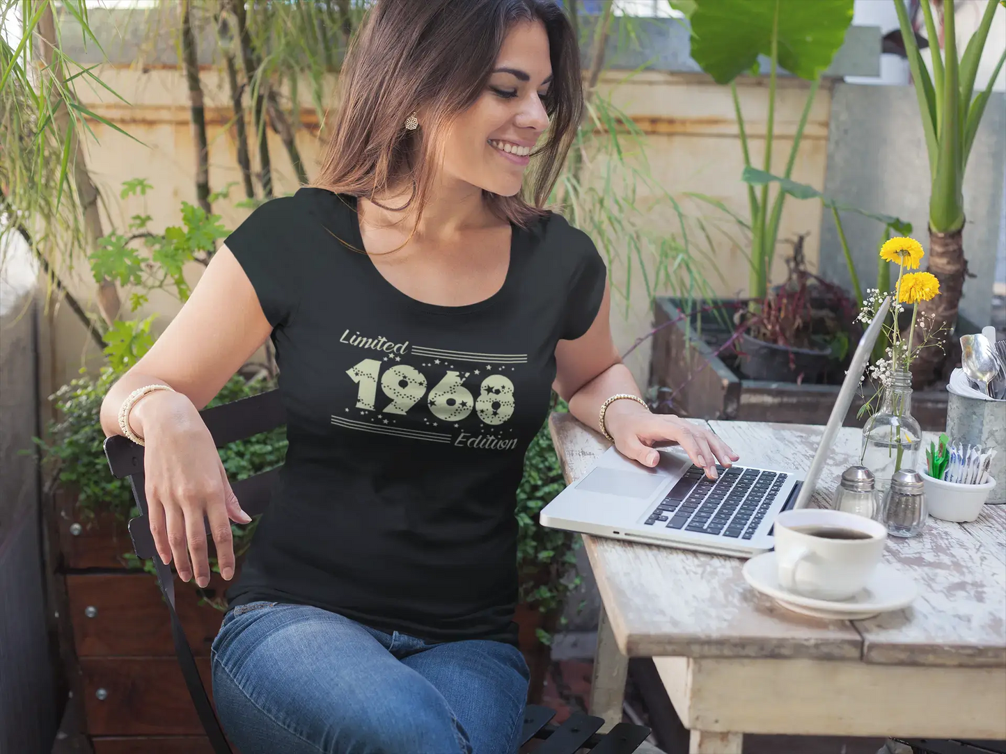 1968 Limited Edition Star, Women's T-shirt, Black, Birthday Gift 00383