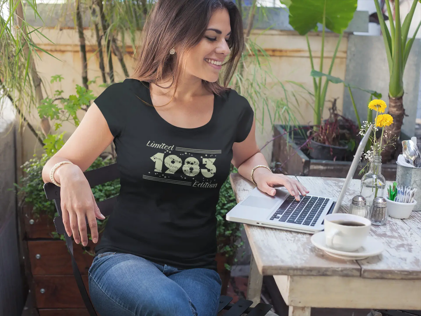 1983 Limited Edition Star, Women's T-shirt, Black, Birthday Gift 00383