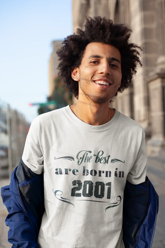 The Best are Born in 2001 Men's T-shirt White Birthday Gift 00398