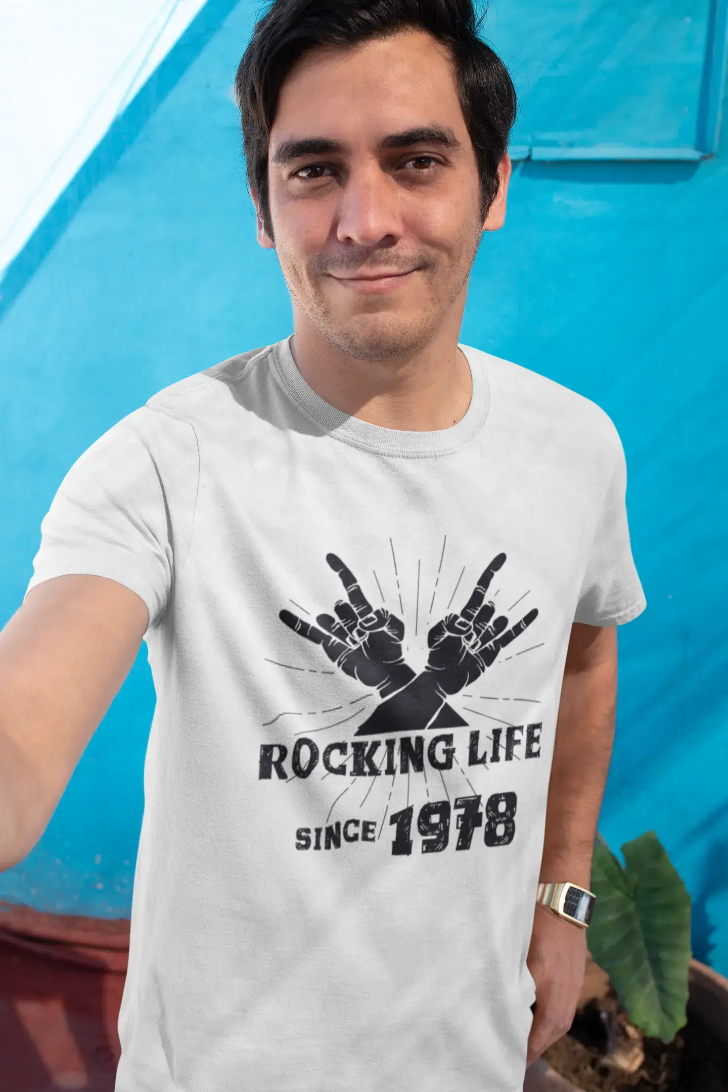 Rocking Life Since 1978 Men's T-shirt White Birthday Gift 00400