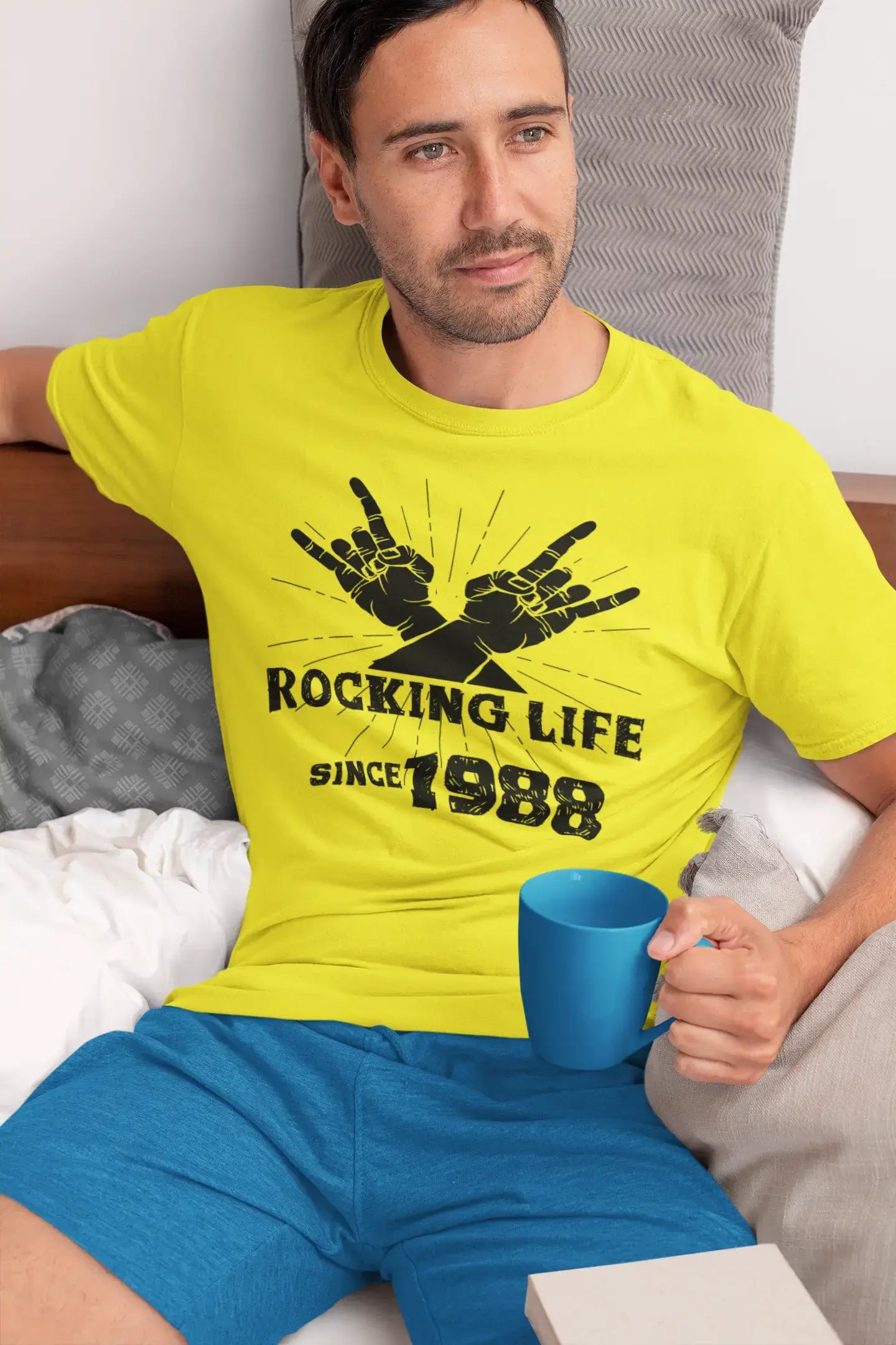 Rocking Life Since 1988 Men's T-shirt Lemon Birthday Gift 00422
