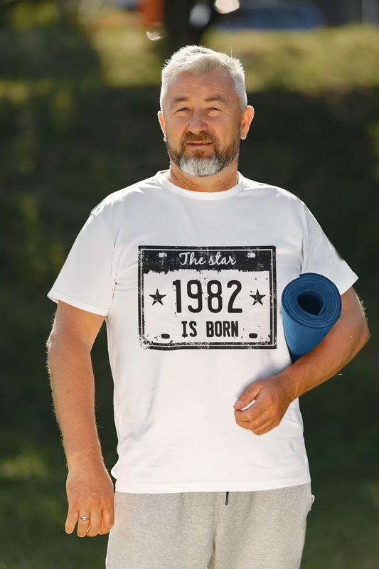 The Star 1982 is Born Men's T-shirt White Birthday Gift 00453