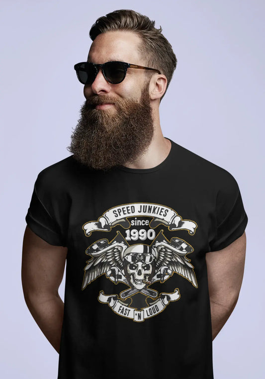 Speed Junkies Since 1990 Men's T-shirt Black Birthday Gift 00462