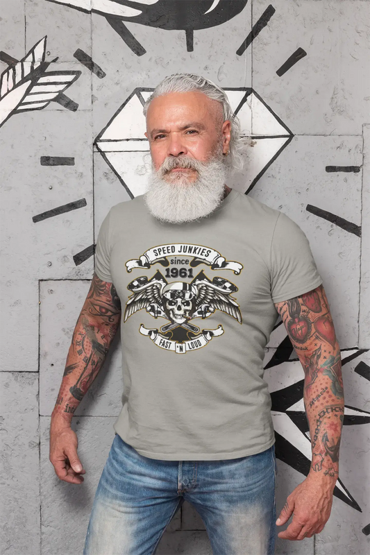 Speed Junkies Since 1961 Men's T-shirt Grey Birthday Gift 00463