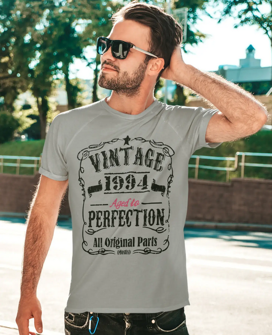 1994 Vintage Aged to Perfection Men's T-shirt Grey Birthday Gift 00489