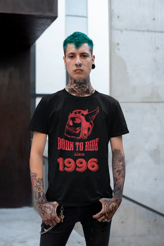 1996, Born to Ride Since 1996 Men's T-shirt Black Birthday Gift 00493