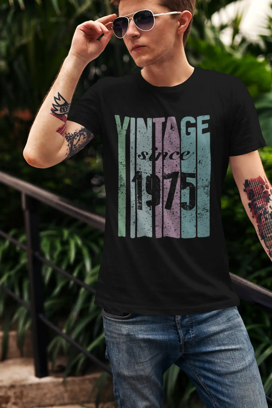 1975, Vintage Since 1975 Men's T-shirt Black Birthday Gift 00502