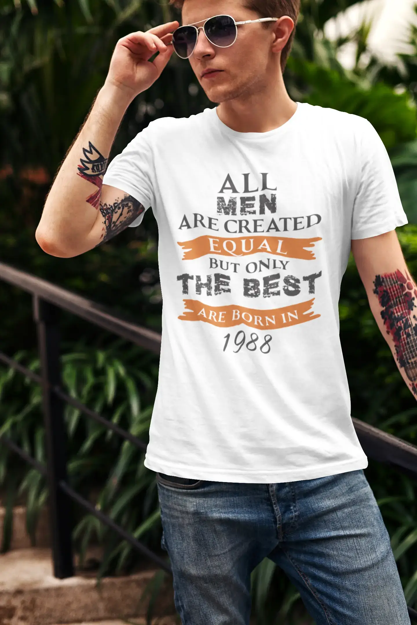 1988, Only the Best are Born in 1988 Men's T-shirt White Birthday Gift 00510