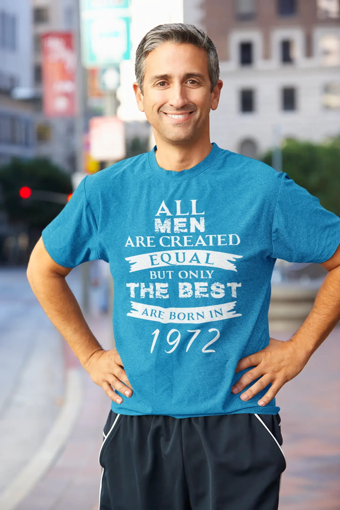 1972, Only the Best are Born in 1972 Men's T-shirt Blue Birthday Gift 00511