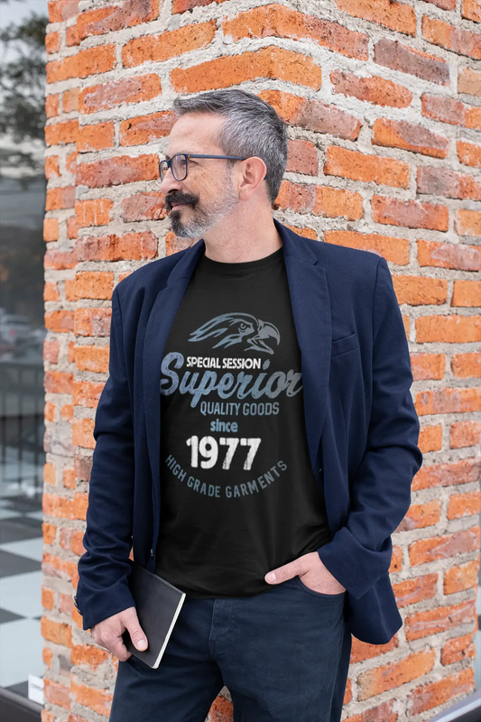 1977, Special Session Superior Since 1977 Men's T-shirt Black Birthday Gift 00523