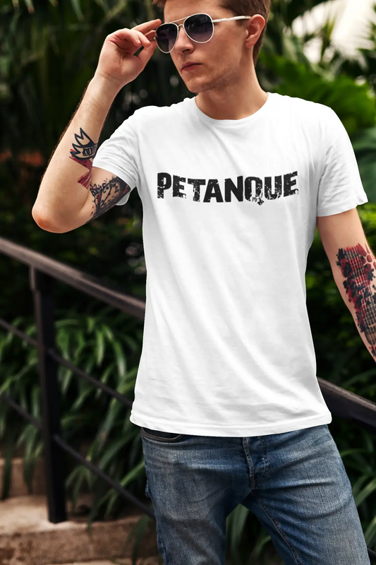 Homme T Shirt Graphique Imprimé Vintage Tee Petanque