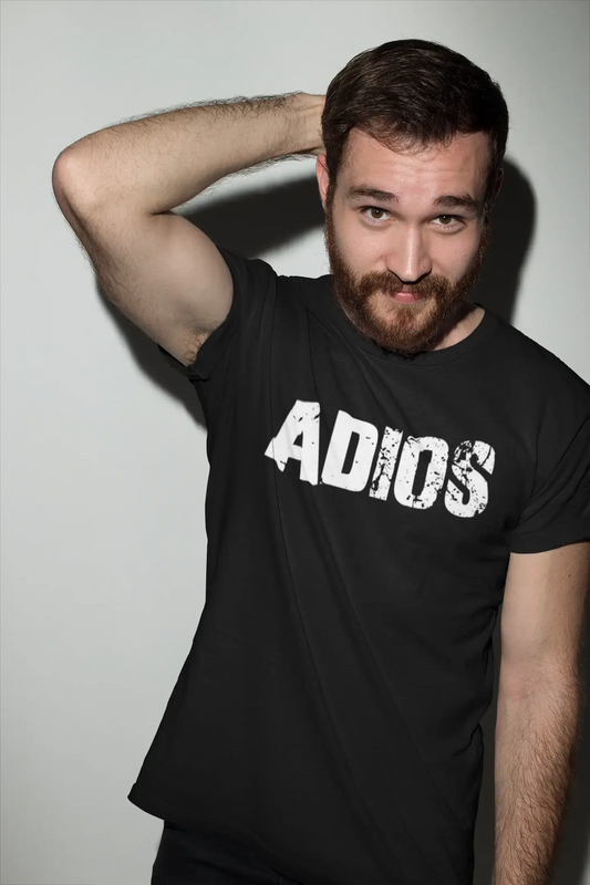 adios Men's Retro T shirt Black Birthday Gift 00553