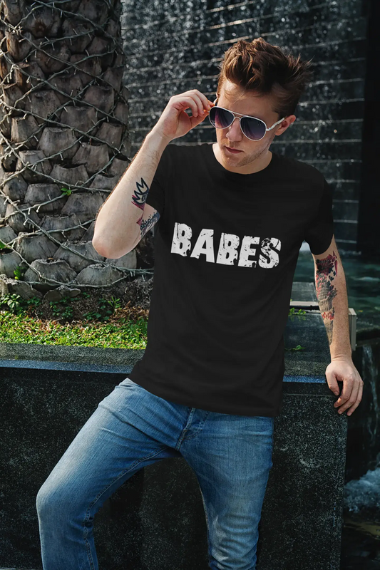 babes Men's Retro T shirt Black Birthday Gift 00553