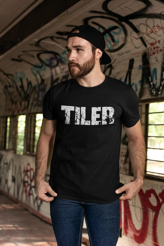 tiler Men's Retro T shirt Black Birthday Gift 00553