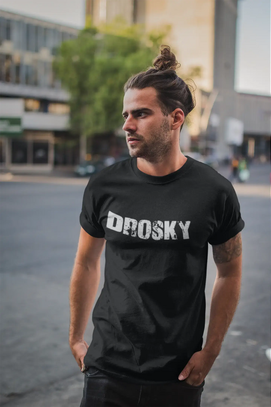 drosky Men's Vintage T shirt Black Birthday Gift 00554