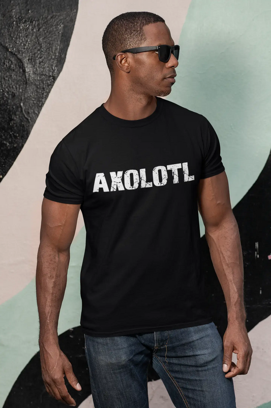 axolotl Men's Vintage T shirt Black Birthday Gift 00555