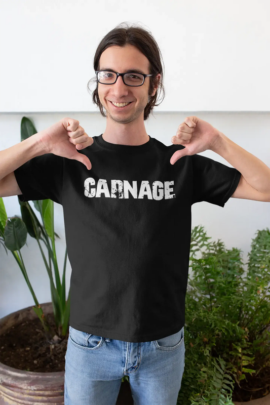 carnage Men's Vintage T shirt Black Birthday Gift 00555