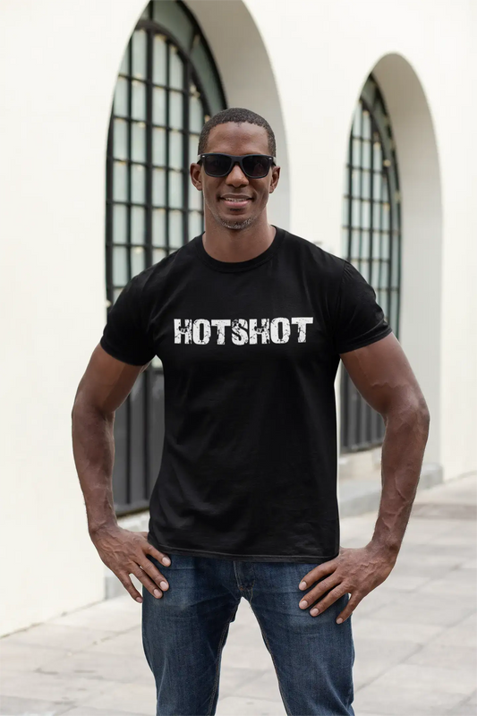 hotshot Men's Vintage T shirt Black Birthday Gift 00555