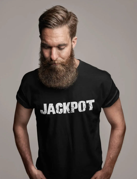 jackpot Men's Vintage T shirt Black Birthday Gift 00555