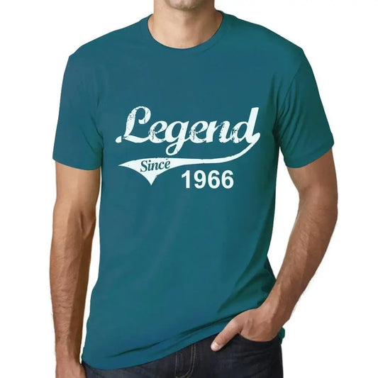 Men's Graphic T-Shirt Legend Since 1966 58th Birthday Anniversary 58 Year Old Gift 1966 Vintage Eco-Friendly Short Sleeve Novelty Tee