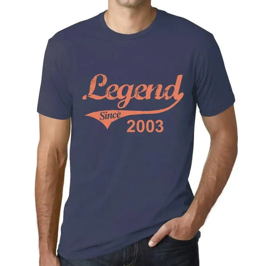 Men's Graphic T-Shirt Legend Since 2003 21st Birthday Anniversary 21 Year Old Gift 2003 Vintage Eco-Friendly Short Sleeve Novelty Tee