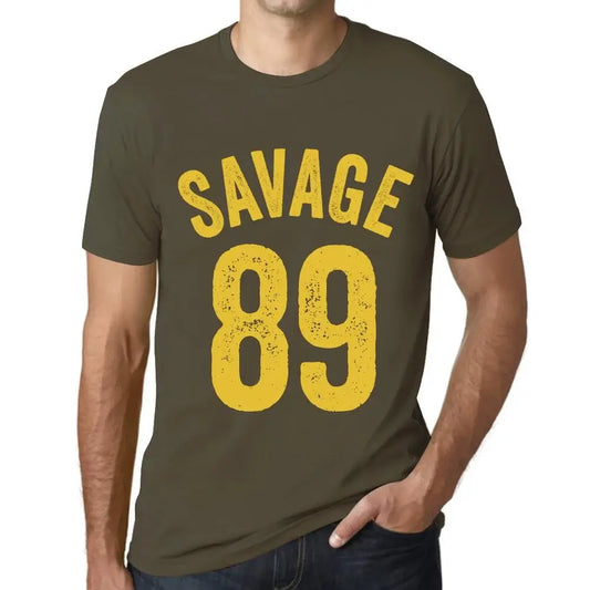 Men's Graphic T-Shirt Savage 89 89th Birthday Anniversary 89 Year Old Gift 1935 Vintage Eco-Friendly Short Sleeve Novelty Tee