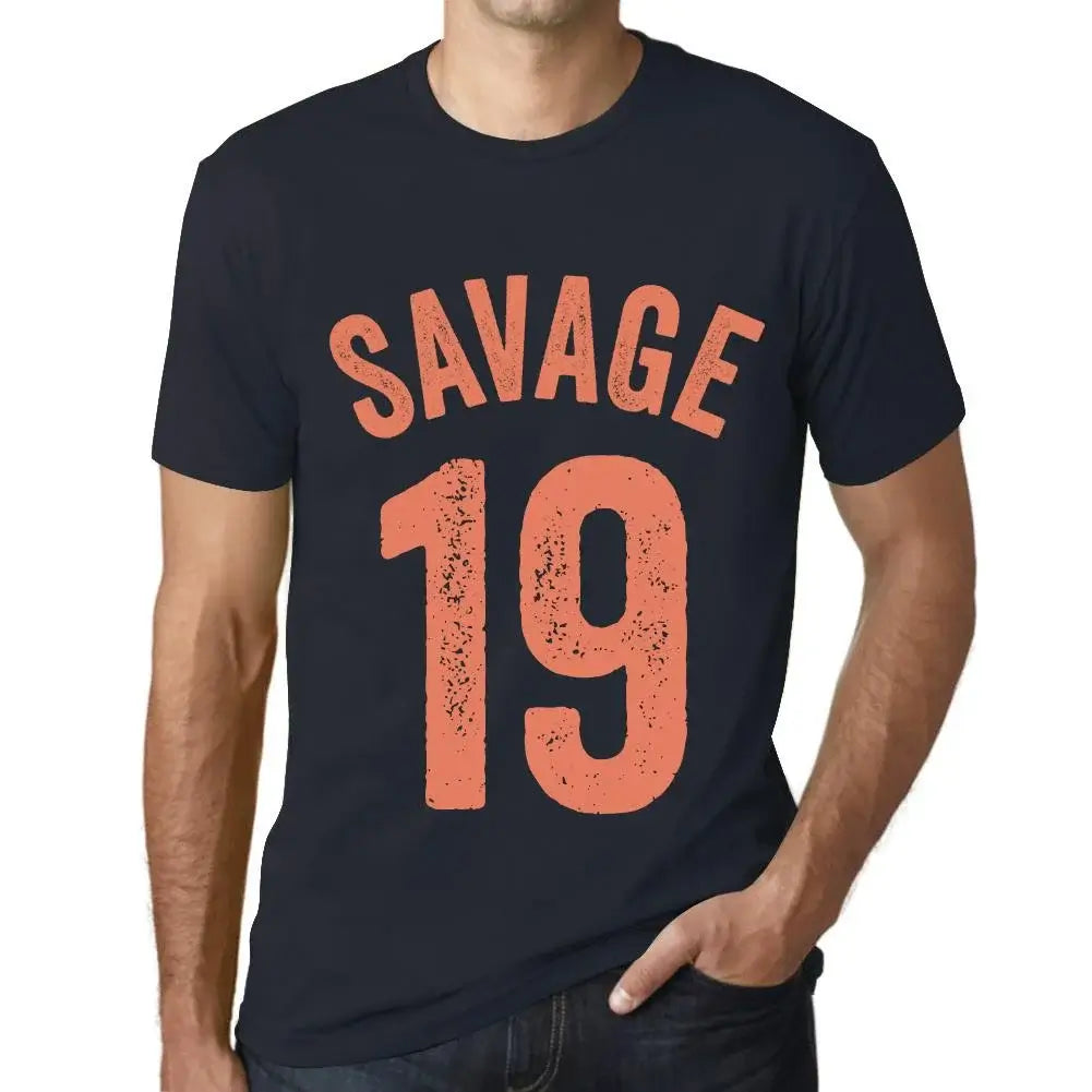 Men's Graphic T-Shirt Savage 19 19th Birthday Anniversary 19 Year Old Gift 2005 Vintage Eco-Friendly Short Sleeve Novelty Tee