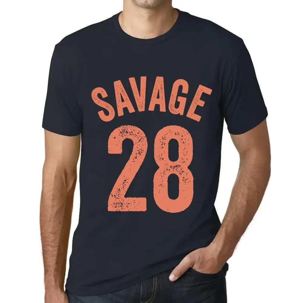 Men's Graphic T-Shirt Savage 28 28th Birthday Anniversary 28 Year Old Gift 1996 Vintage Eco-Friendly Short Sleeve Novelty Tee