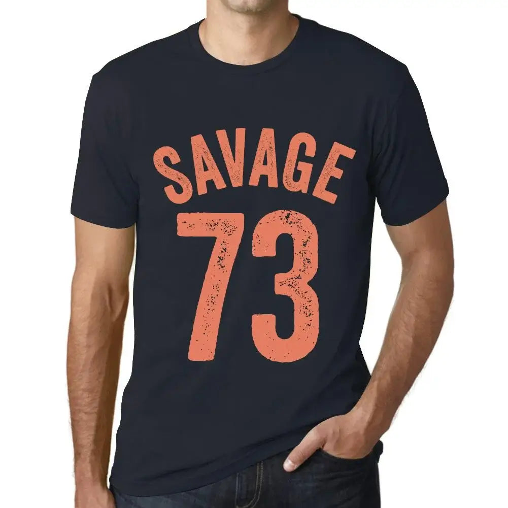 Men's Graphic T-Shirt Savage 73 73rd Birthday Anniversary 73 Year Old Gift 1951 Vintage Eco-Friendly Short Sleeve Novelty Tee