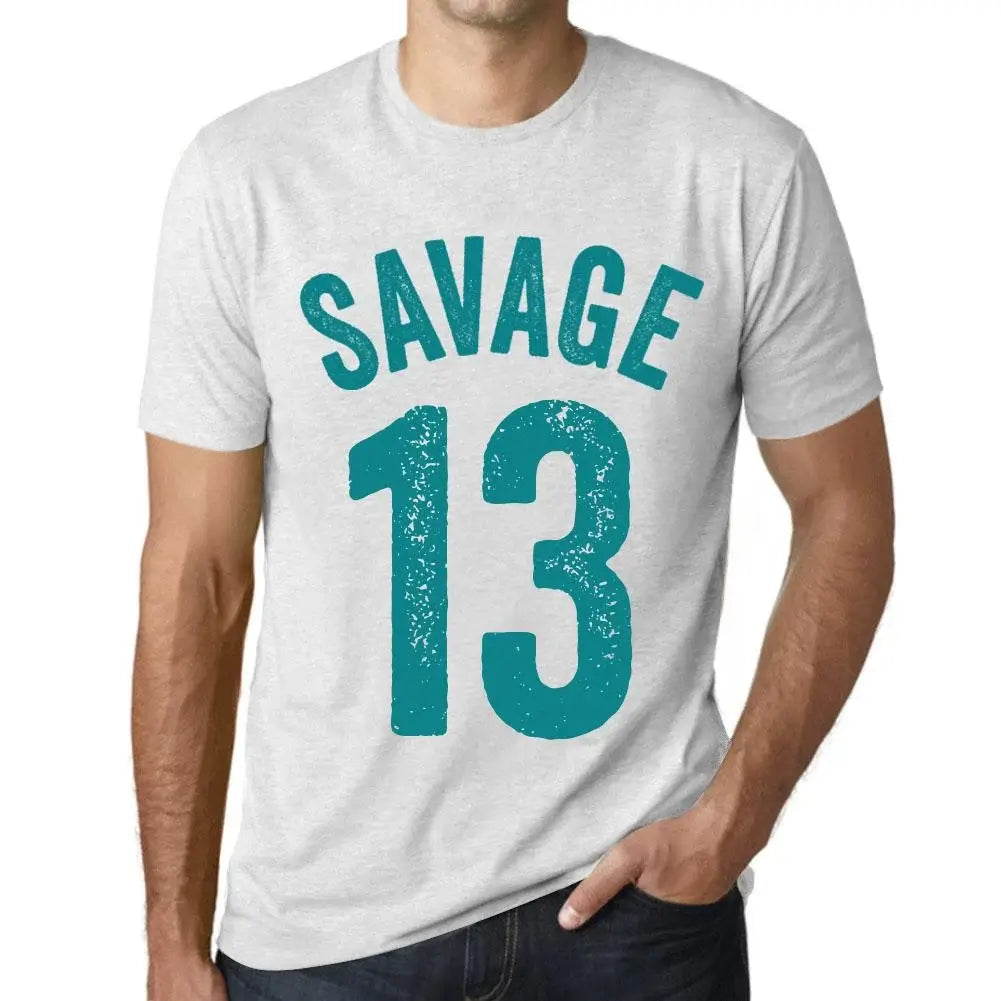 Men's Graphic T-Shirt Savage 13 13rd Birthday Anniversary 13 Year Old Gift 2011 Vintage Eco-Friendly Short Sleeve Novelty Tee