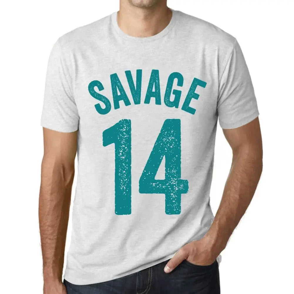 Men's Graphic T-Shirt Savage 14 14th Birthday Anniversary 14 Year Old Gift 2010 Vintage Eco-Friendly Short Sleeve Novelty Tee