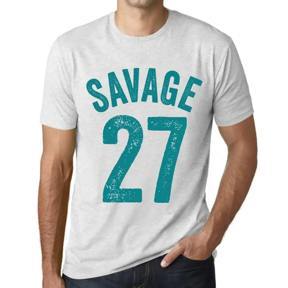 Men's Graphic T-Shirt Savage 27 27th Birthday Anniversary 27 Year Old Gift 1997 Vintage Eco-Friendly Short Sleeve Novelty Tee