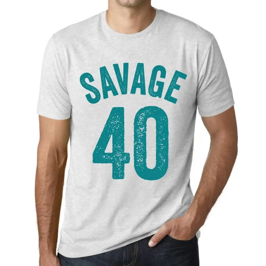 Men's Graphic T-Shirt Savage 40 40th Birthday Anniversary 40 Year Old Gift 1984 Vintage Eco-Friendly Short Sleeve Novelty Tee