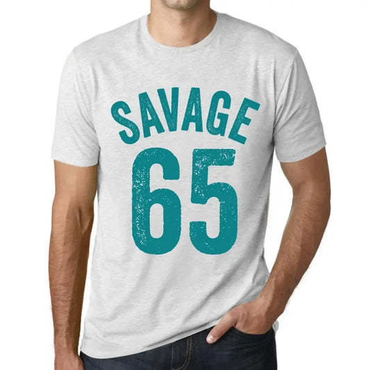 Men's Graphic T-Shirt Savage 65 65th Birthday Anniversary 65 Year Old Gift 1959 Vintage Eco-Friendly Short Sleeve Novelty Tee
