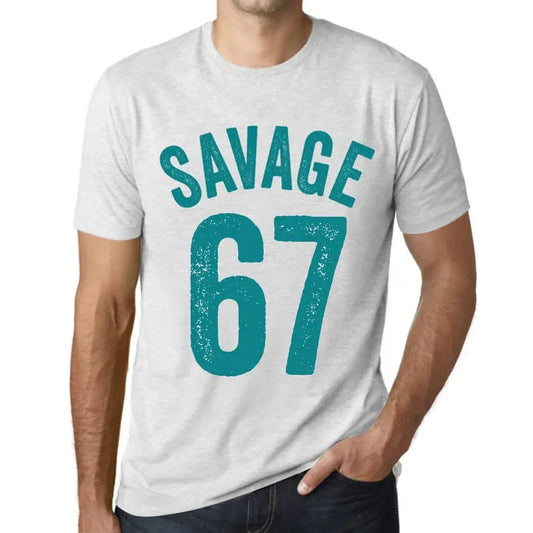Men's Graphic T-Shirt Savage 67 67th Birthday Anniversary 67 Year Old Gift 1957 Vintage Eco-Friendly Short Sleeve Novelty Tee