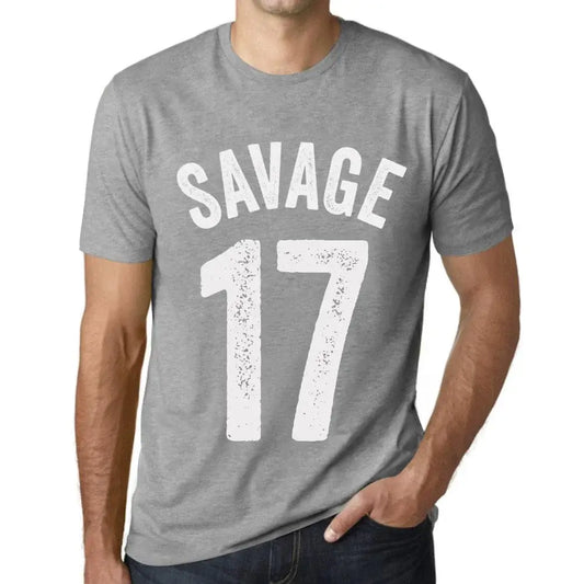 Men's Graphic T-Shirt Savage 17 17th Birthday Anniversary 17 Year Old Gift 2007 Vintage Eco-Friendly Short Sleeve Novelty Tee