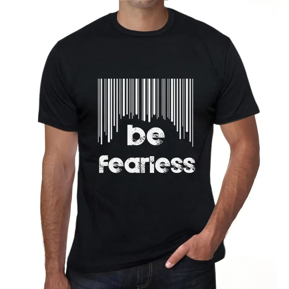 Men's Graphic T-Shirt Barcode Be Fearless Eco-Friendly Limited Edition Short Sleeve Tee-Shirt Vintage Birthday Gift Novelty